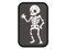 Cute Skeleton Waving Multi-Color Embroidered Iron-On or Hook & Loop Patch Applique